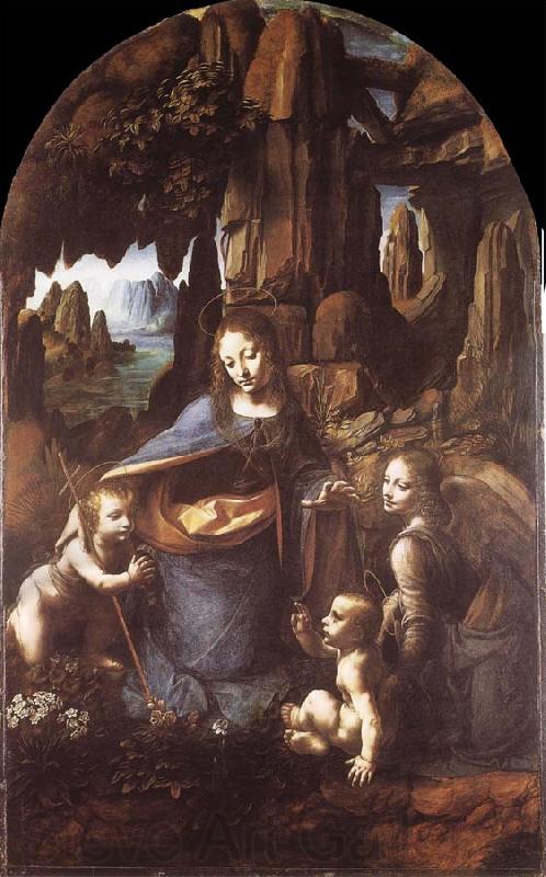 LEONARDO da Vinci Madonna in the rock grottos Spain oil painting art